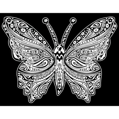 Samtausmalbild SCHMETTERLING 47 x 35 cm