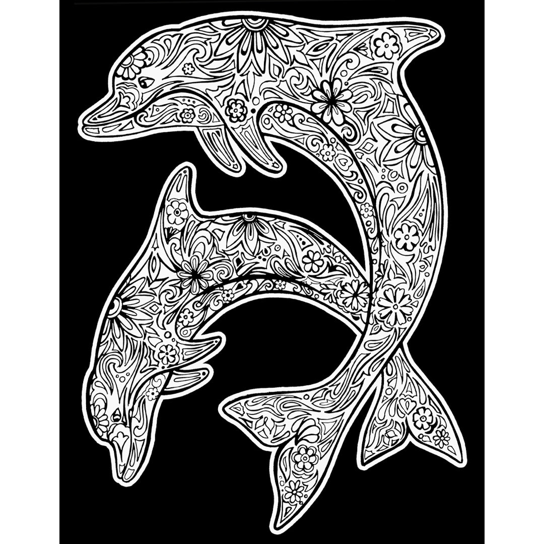 Samtausmalbild DELFINE 47 x 35 cm