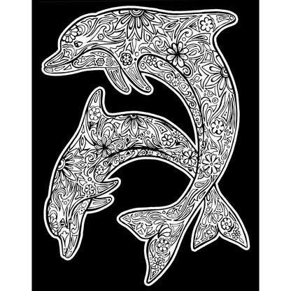 Samtausmalbild DELFINE 47 x 35 cm