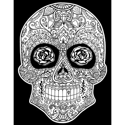 Samtausmalbild TOTENKOPF 47 x 35 cm