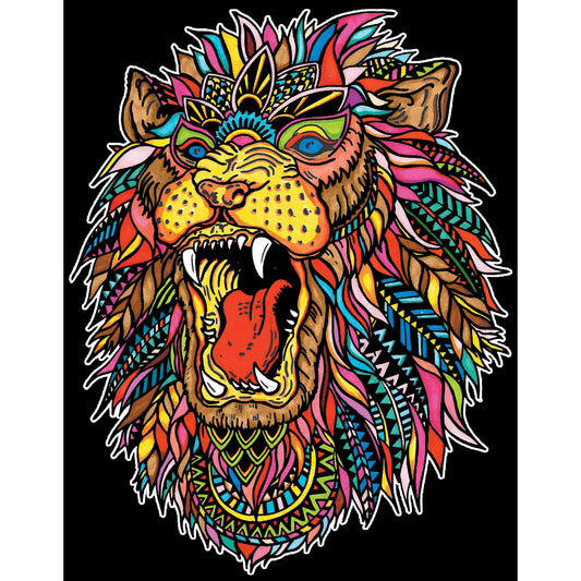 Samtausmalbild LÖWENKÖNIG 47 x 35 cm