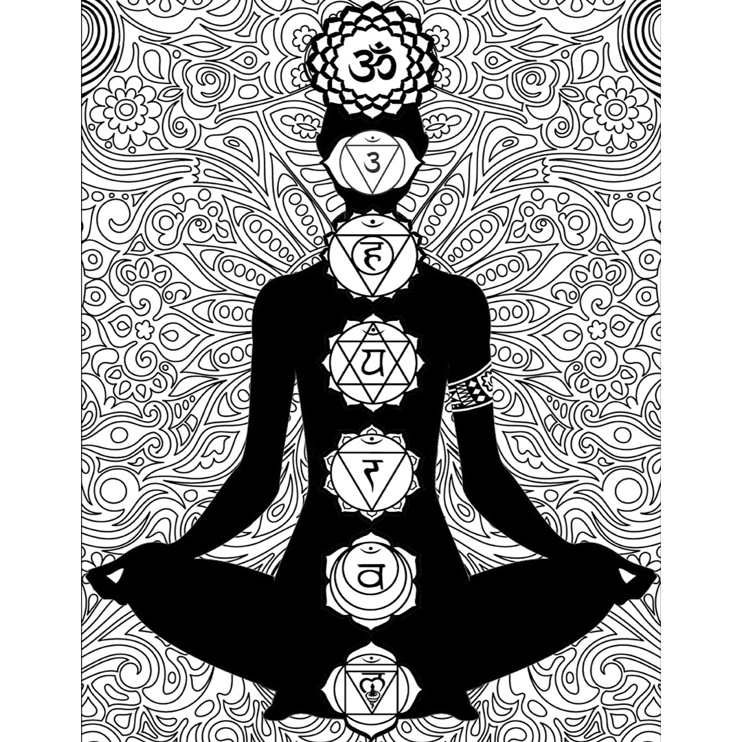 Samtausmalbild CHAKRA 47 x 35 cm