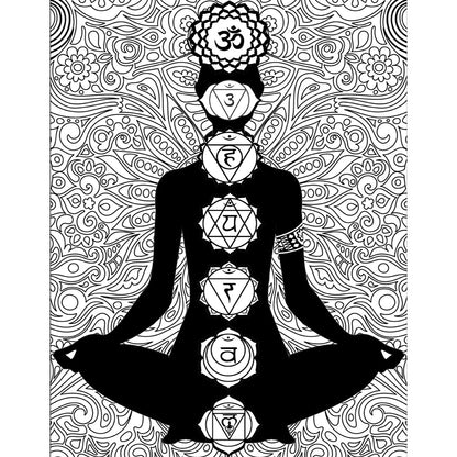 Samtausmalbild CHAKRA 47 x 35 cm