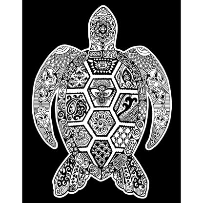 Samtausmalbild SCHILDKRÖTE 47 x 35 cm