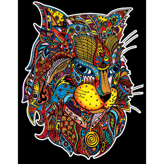 Samtausmalbild LUCHS 47 x 35 cm