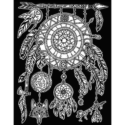 Samtausmalbild TRAUMFÄNGER 47 x 35 cm