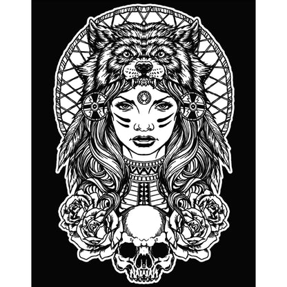 Samtausmalbild WOLFSMÄDCHEN 47 x 35 cm