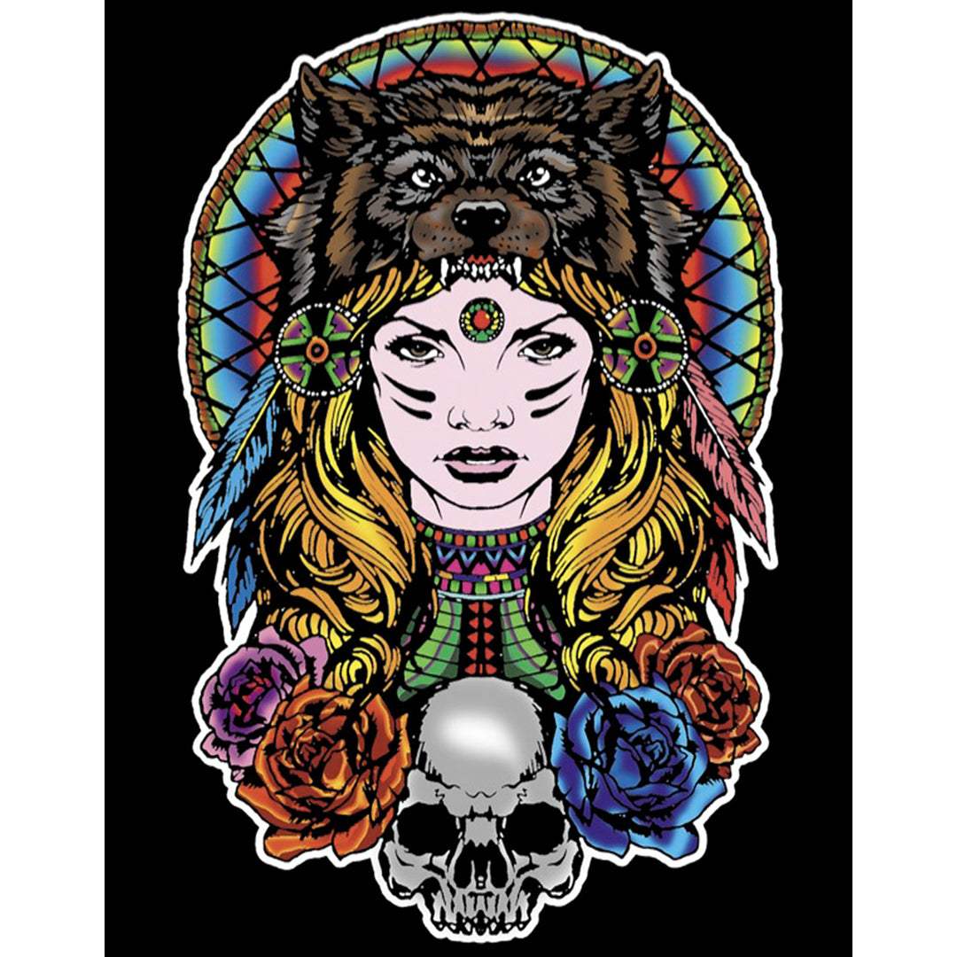 Samtausmalbild WOLFSMÄDCHEN 47 x 35 cm