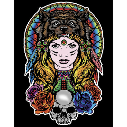 Samtausmalbild WOLFSMÄDCHEN 47 x 35 cm