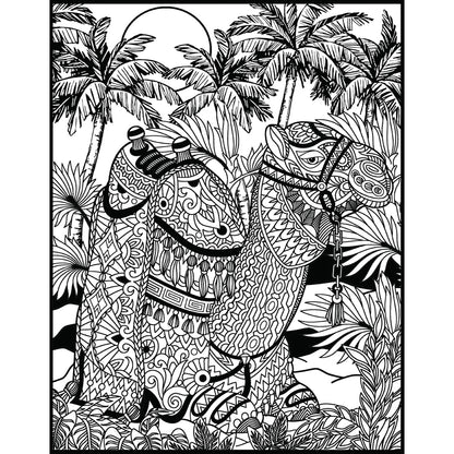 Samtausmalbild KAMEL 47 x 35 cm