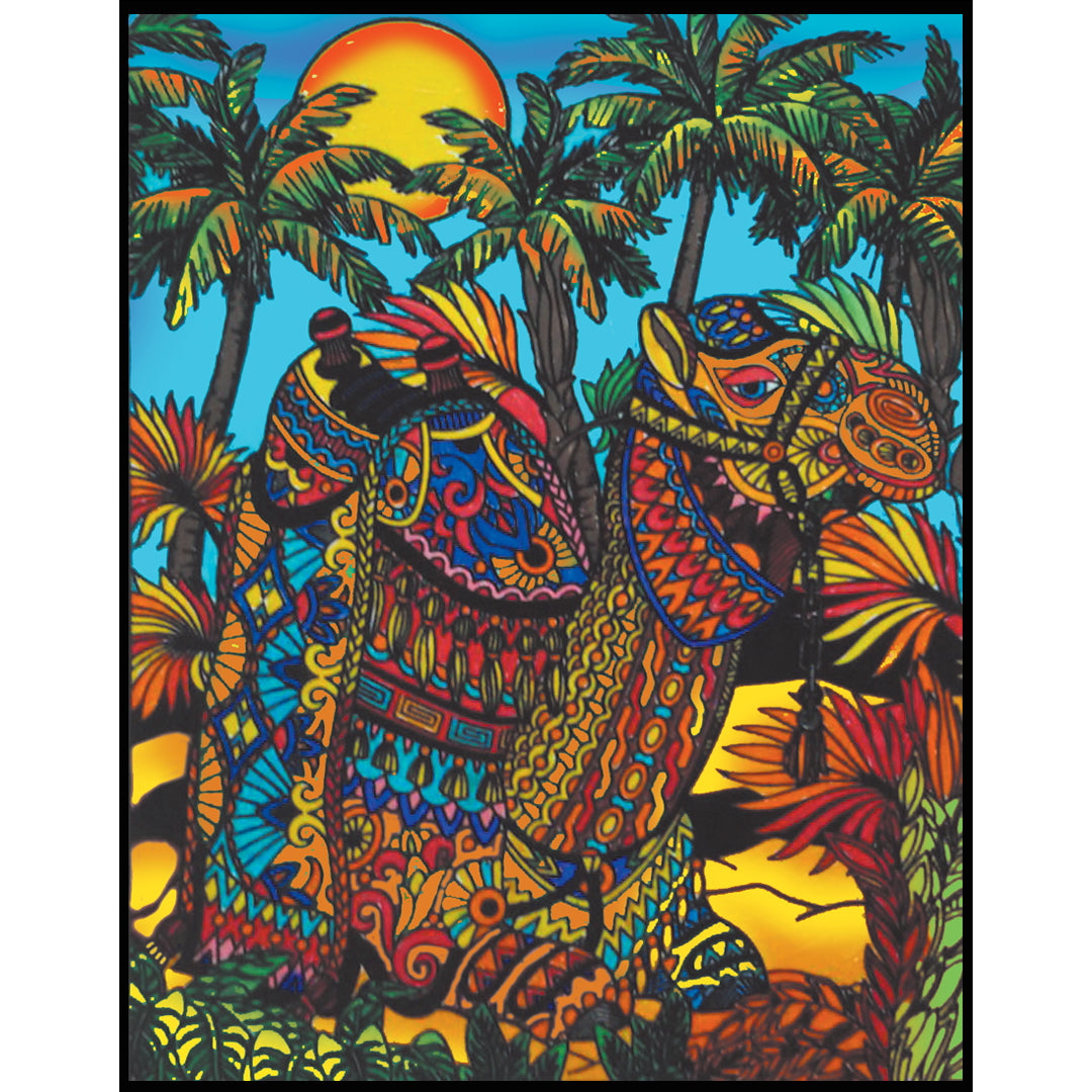 Samtausmalbild KAMEL 47 x 35 cm