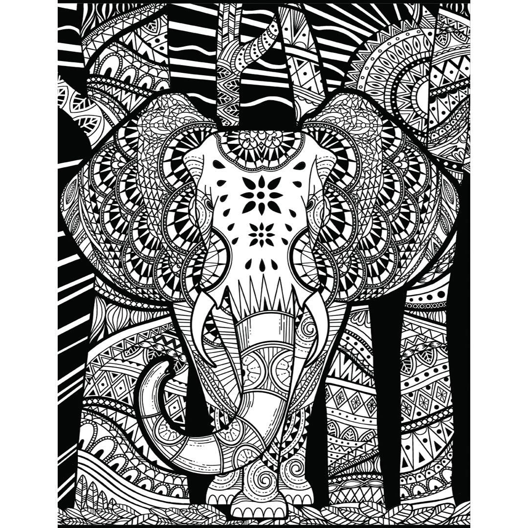 Samtausmalbild ELEFANT 47 x 35 cm