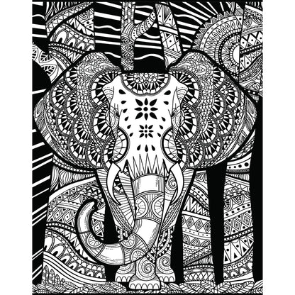 Samtausmalbild ELEFANT 47 x 35 cm
