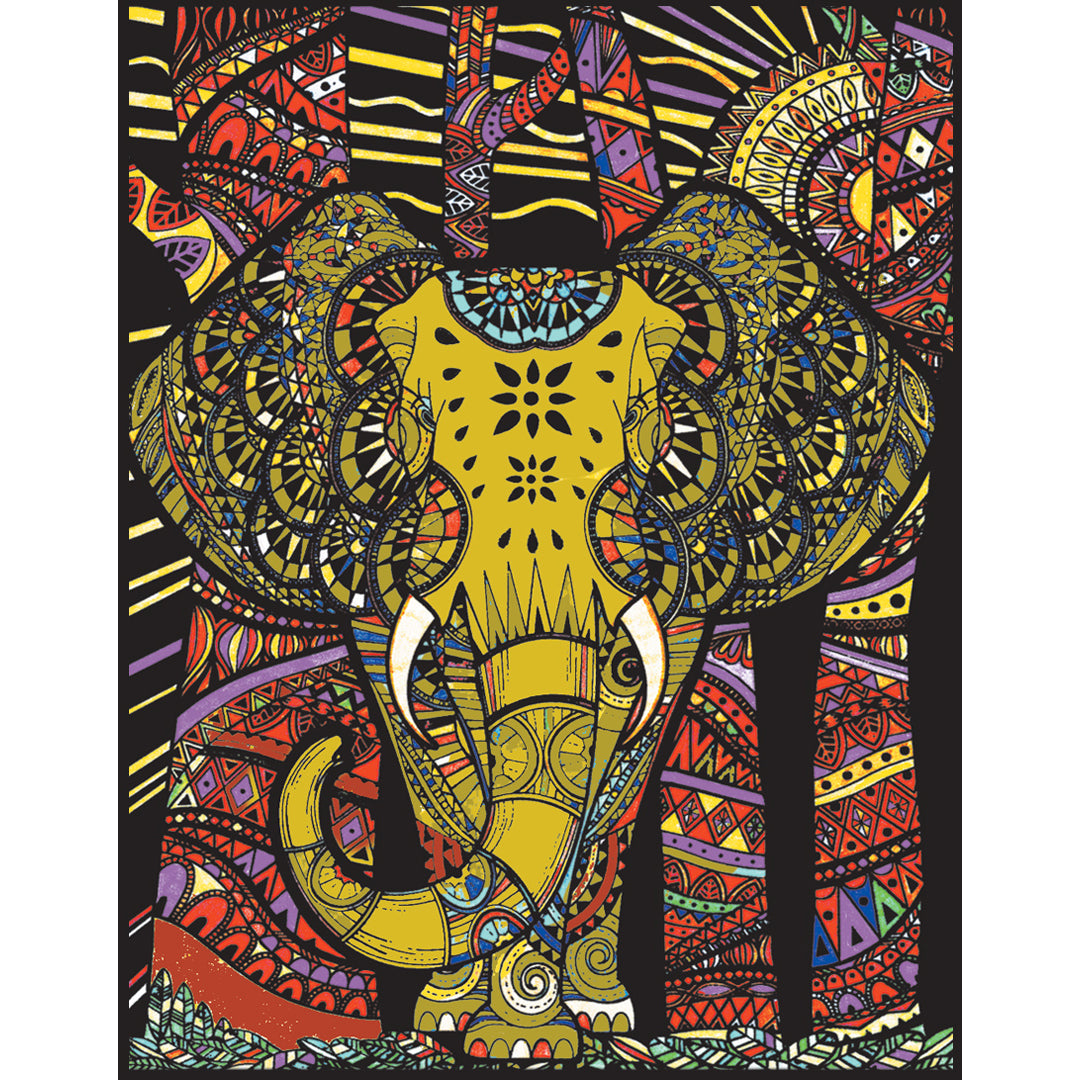 Samtausmalbild ELEFANT 47 x 35 cm