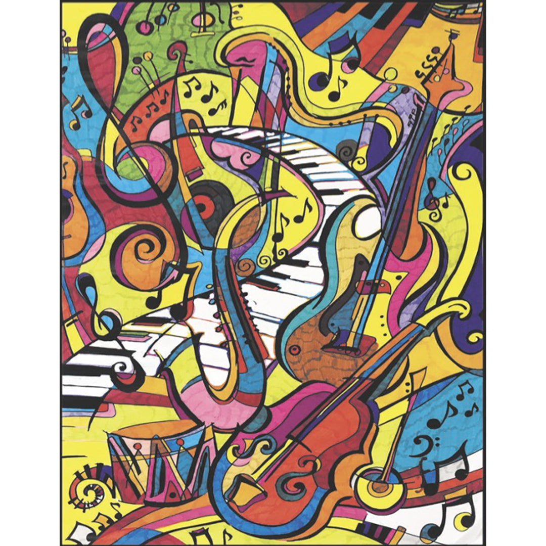 Samtausmalbild MUSIK 47 x 35 cm
