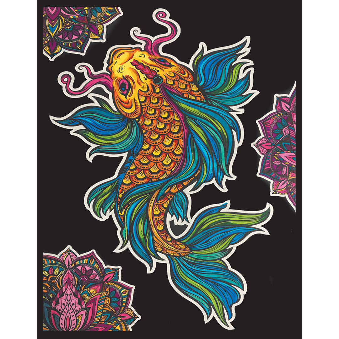 Samtausmalbild KOI KARPFEN 47 x 35 cm