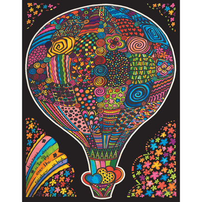 Samtausmalbild HEIßLUFTBALLON 47 x 35 cm