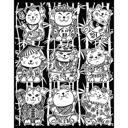 Samtausmalbild MANEKI 47 x 35 cm