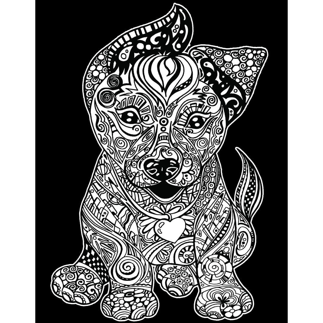 Samtausmalbild HUNDEWELPE 47 x 35 cm