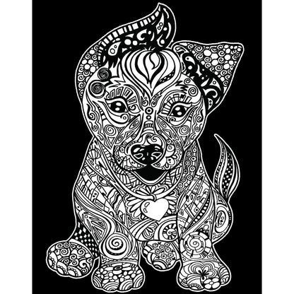 Samtausmalbild HUNDEWELPE 47 x 35 cm