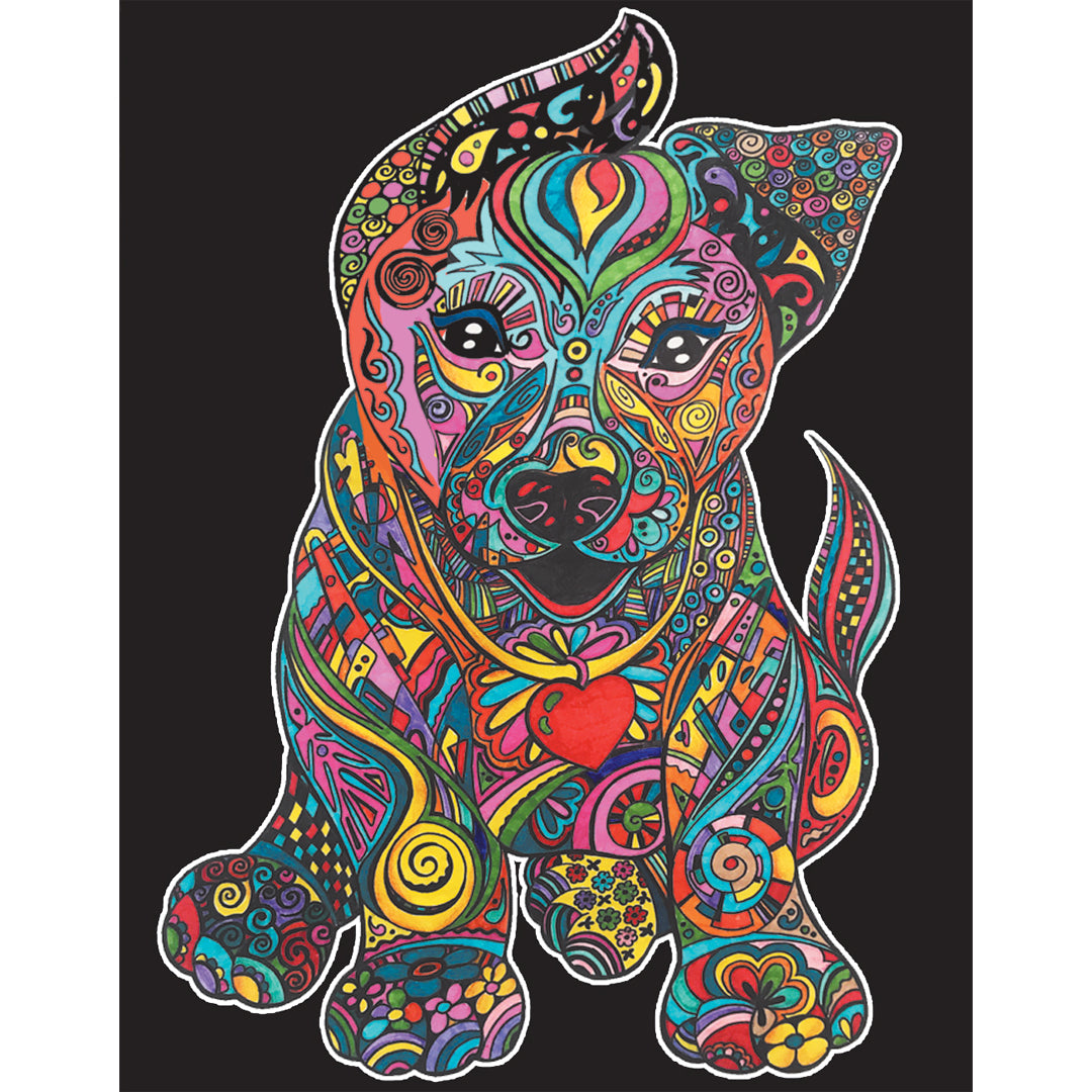 Samtausmalbild HUNDEWELPE 47 x 35 cm