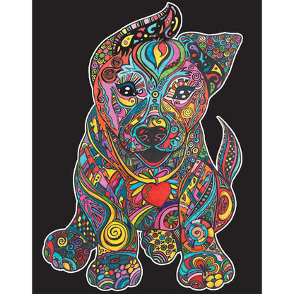 Samtausmalbild HUNDEWELPE 47 x 35 cm