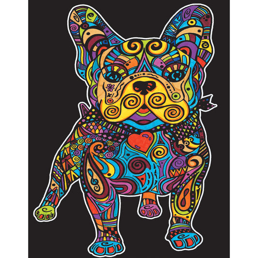 Samtausmalbild FRANZÖSISCHE BULLDOGGE 47 x 35 cm