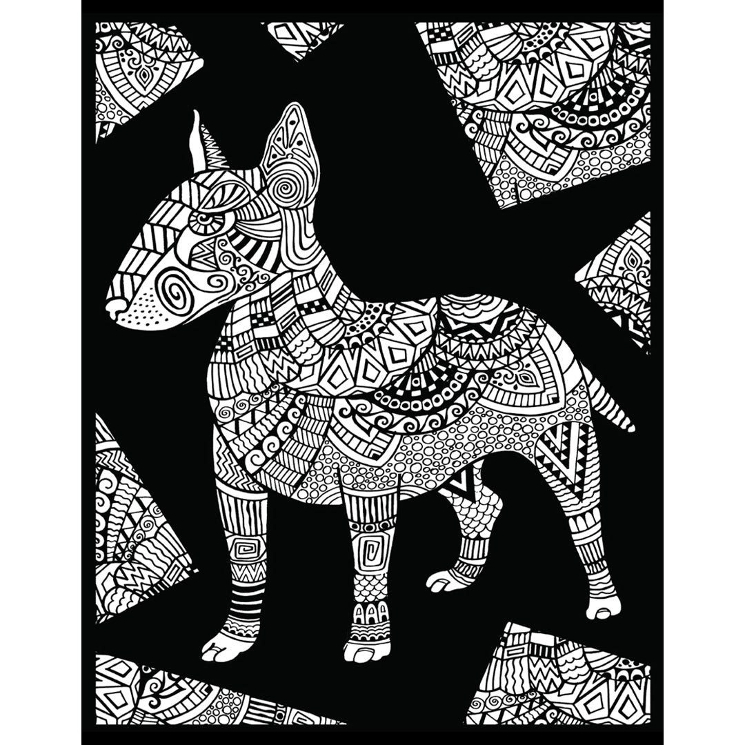 Samtausmalbild BULLTERRIER 47 x 35 cm