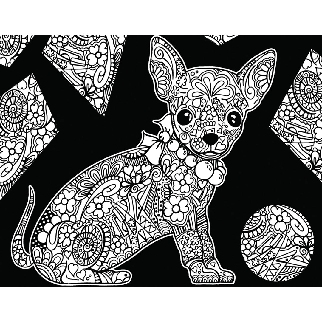 Samtausmalbild CHIHUAHUA 47 x 35 cm