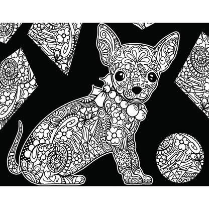 Samtausmalbild CHIHUAHUA 47 x 35 cm