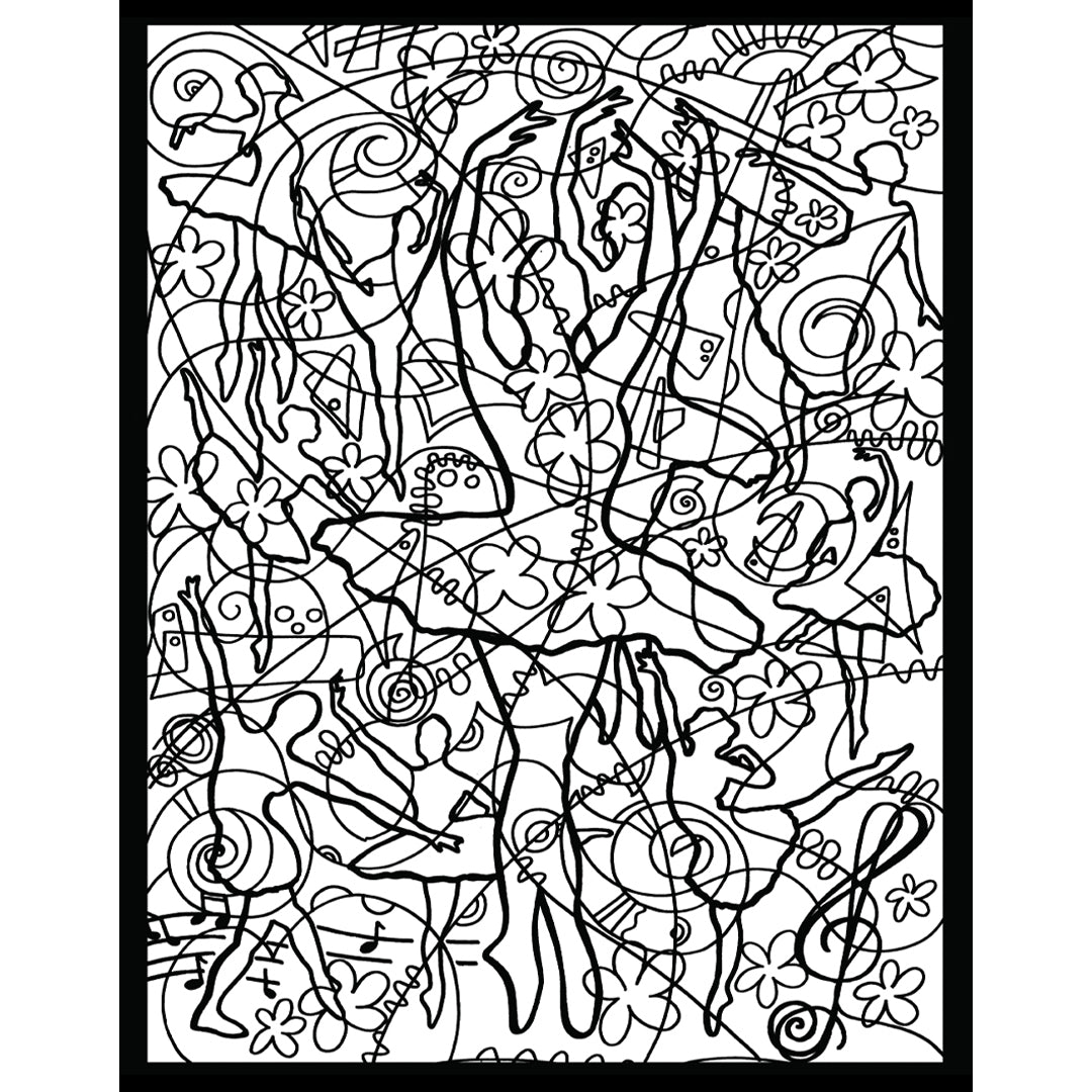 Samtausmalbild TÄNZER 47 x 35 cm