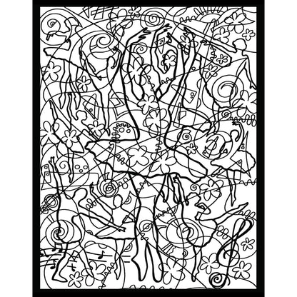 Samtausmalbild TÄNZER 47 x 35 cm