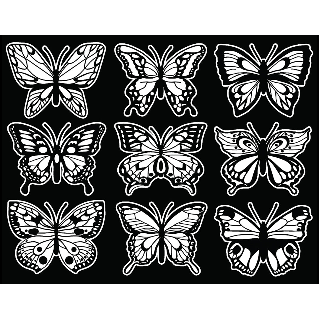 Samtausmalbild SCHMETTERLINGE 47 x 35 cm