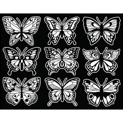 Samtausmalbild SCHMETTERLINGE 47 x 35 cm