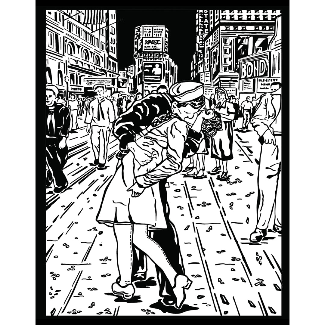 Samtausmalbild MATROSENKUSS 47 x 35 cm