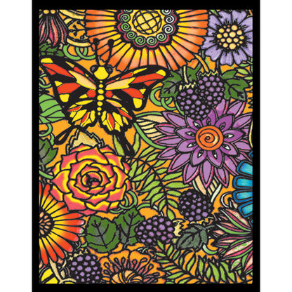 Samtausmalbild BLUMEN 47 x 35 cm