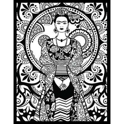 Samtausmalbild FRIDA 47 x 35 cm