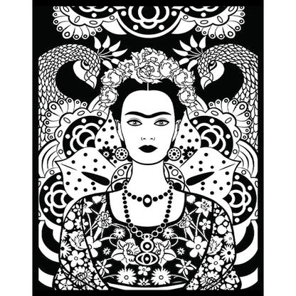 Samtausmalbild FRIDA GESICHT 47 x 35 cm