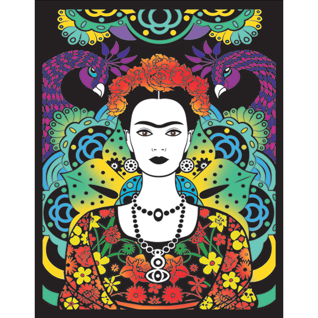 Samtausmalbild FRIDA GESICHT 47 x 35 cm