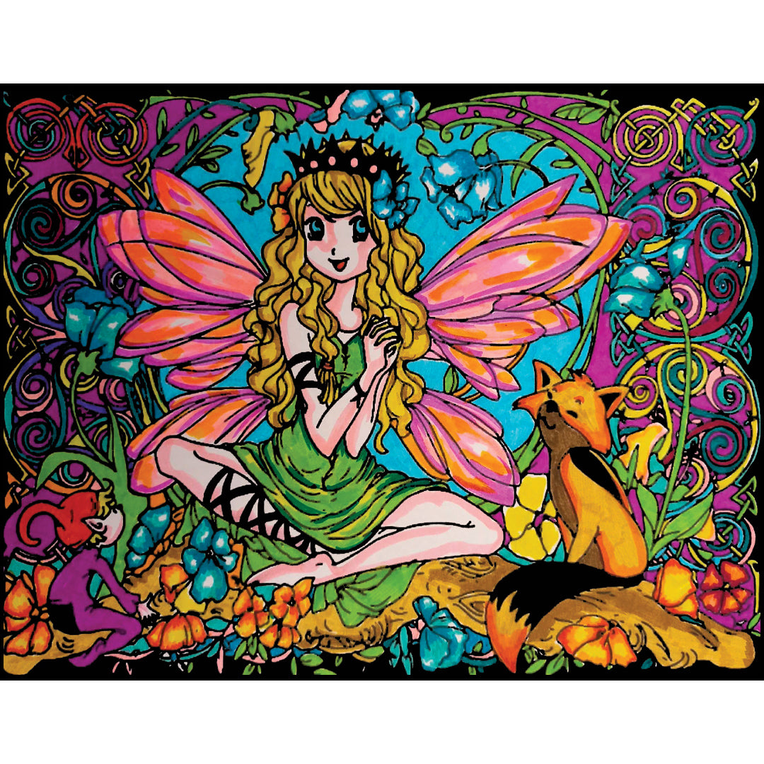 Samtausmalbild MANGA PRINZESSIN 47 x 35 cm