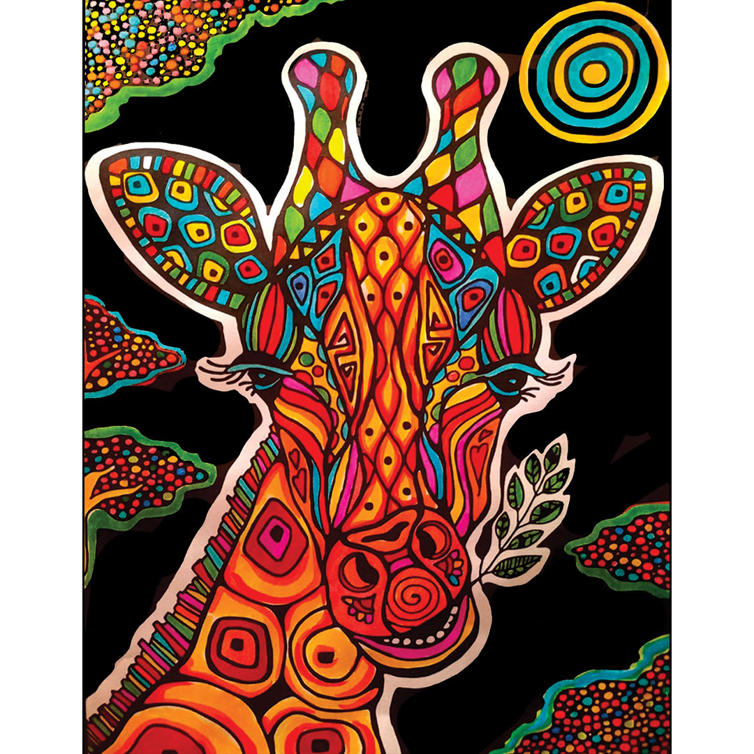 Samtausmalbild GIRAFFE 47 x 35 cm