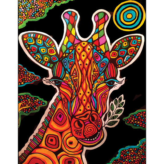 Samtausmalbild GIRAFFE 47 x 35 cm