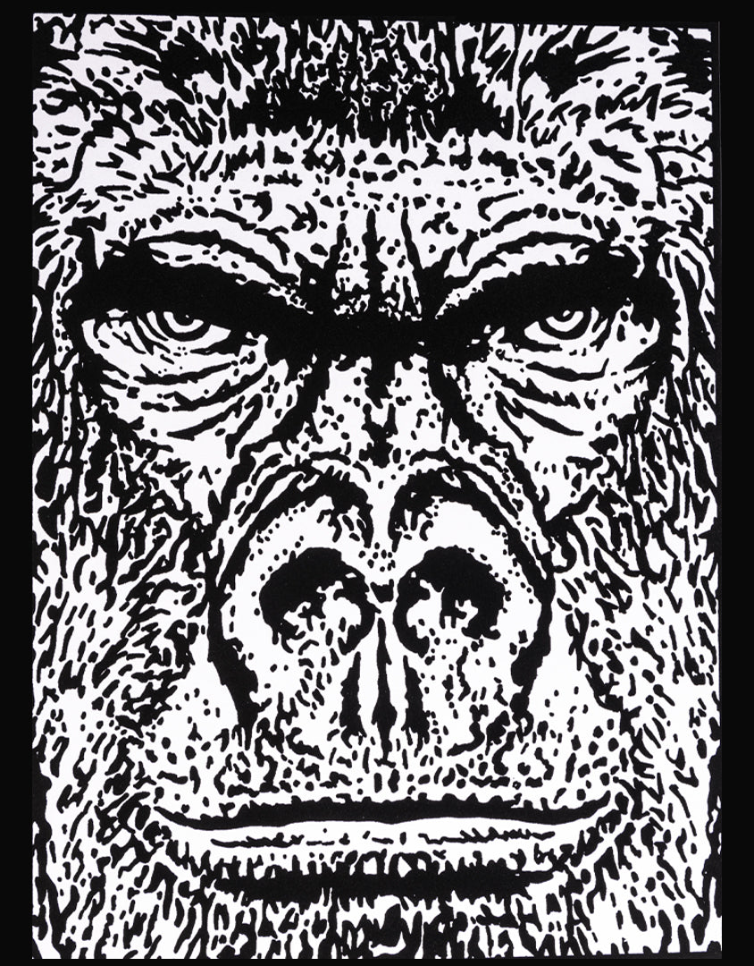Samtausmalbild GORILLA REALISTISCH 47 x 35 cm