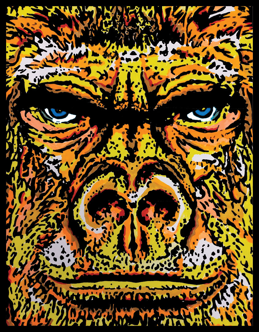 Samtausmalbild GORILLA REALISTISCH 47 x 35 cm