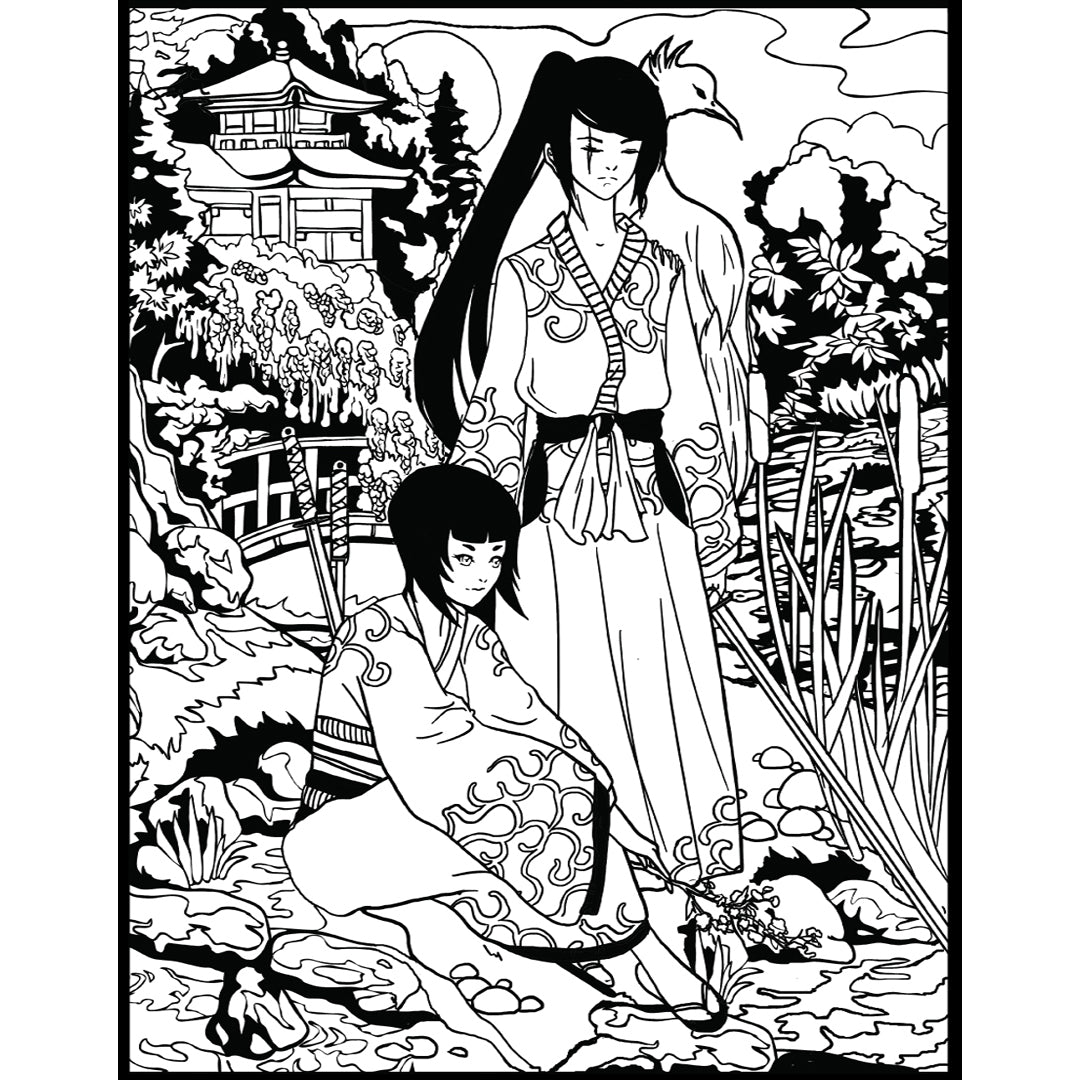 Samtausmalbild SAMURAI 47 x 35 cm