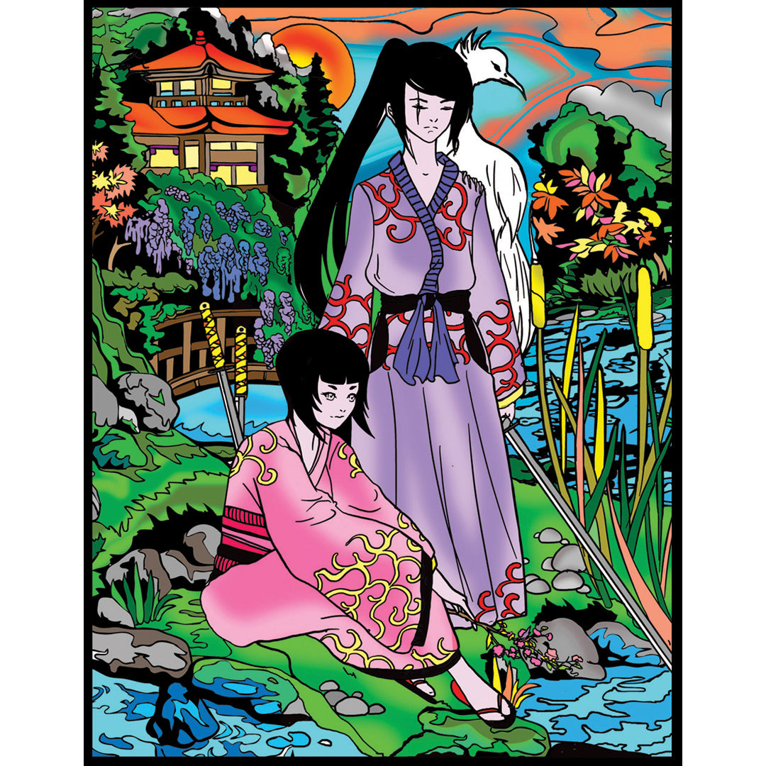 Samtausmalbild SAMURAI 47 x 35 cm