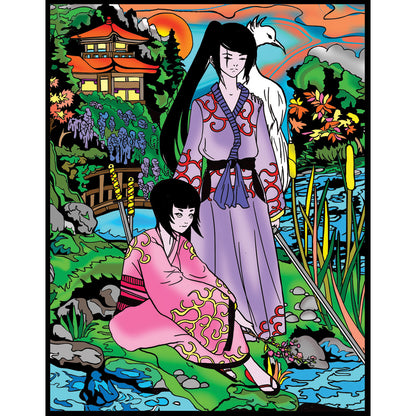 Samtausmalbild SAMURAI 47 x 35 cm