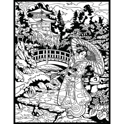 Samtausmalbild GEISHA 47 x 35 cm