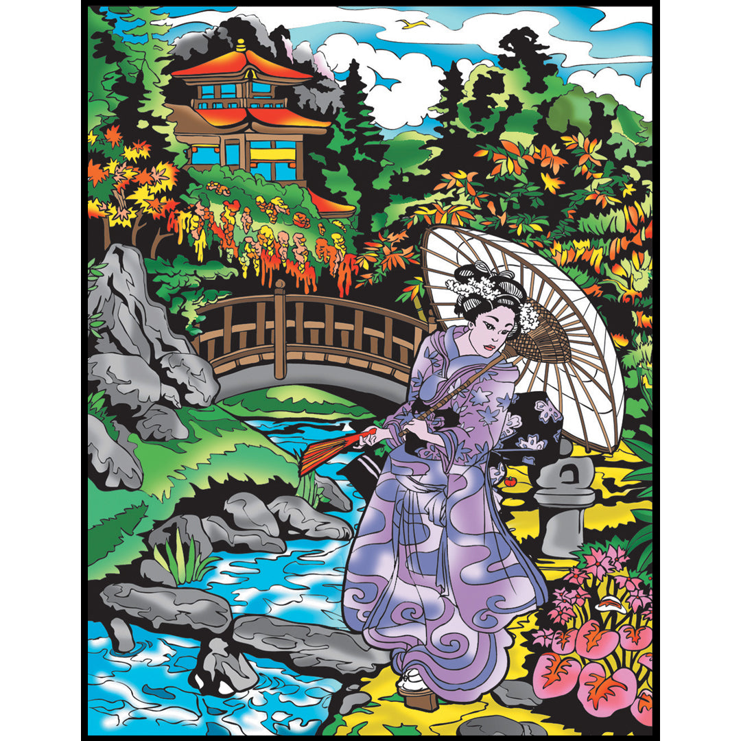 Samtausmalbild GEISHA 47 x 35 cm