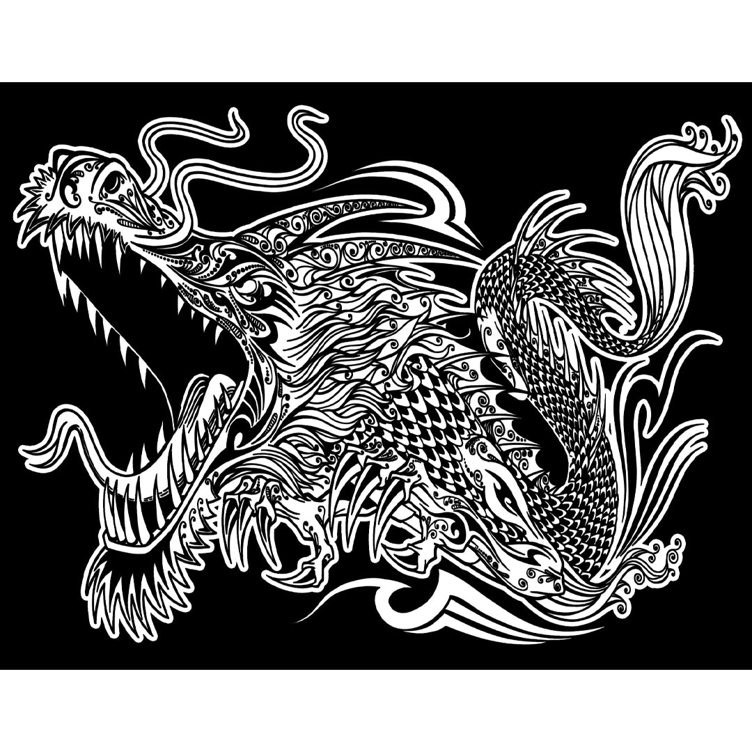 Samtausmalbild DRACHE 47 x 35 cm